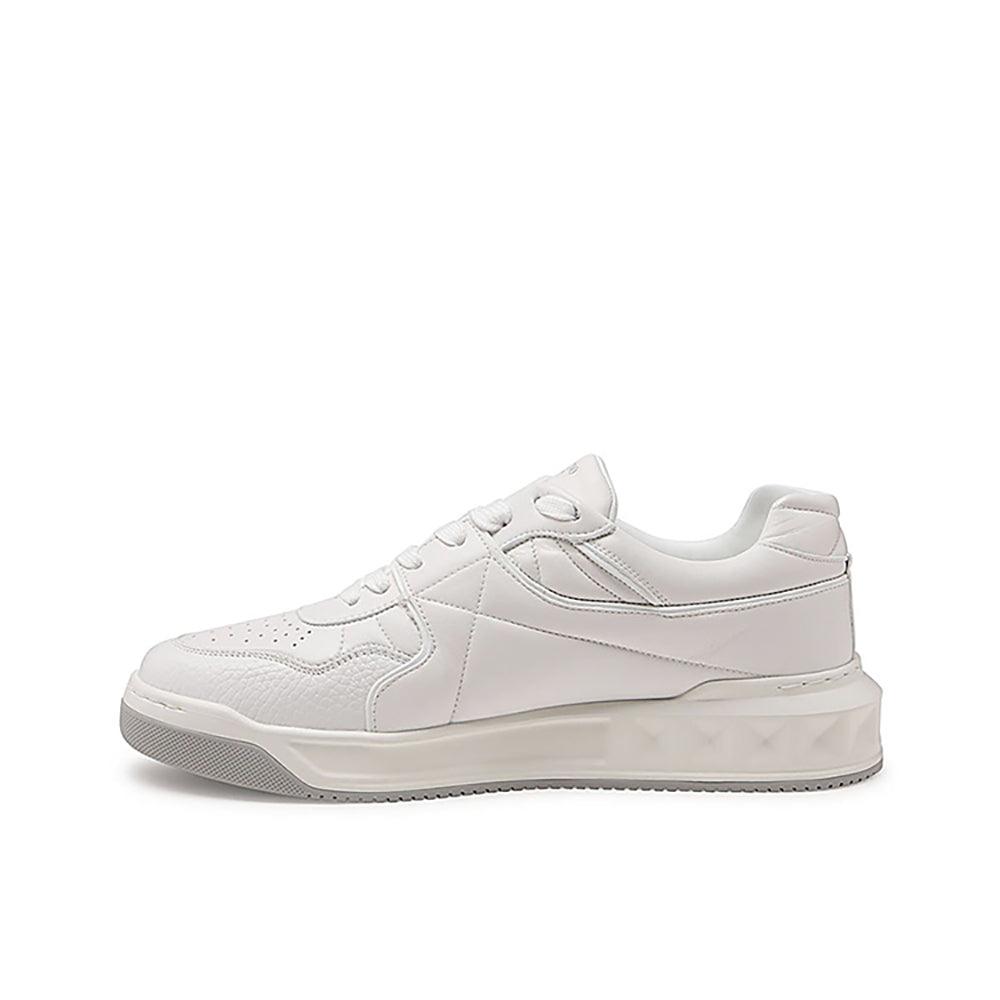 Valentino Men's Leather One Stud Sneaker White