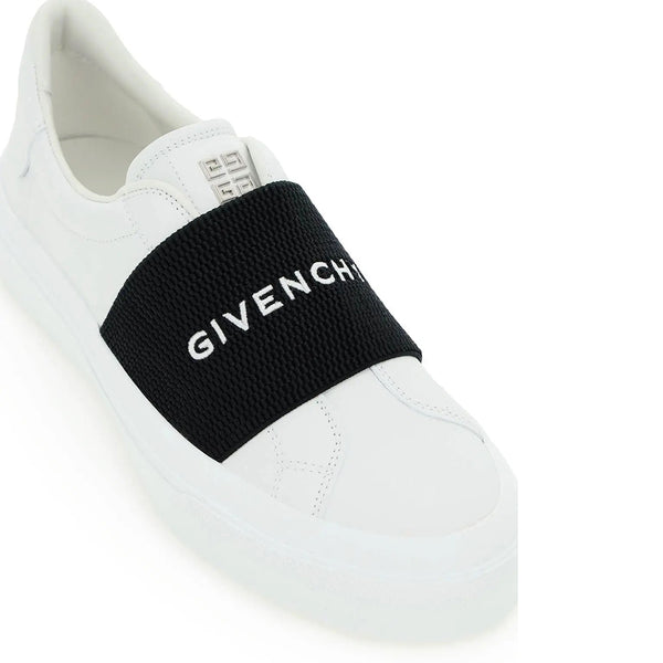 Givenchy Women's Leather Logo Webbing Sneakers White