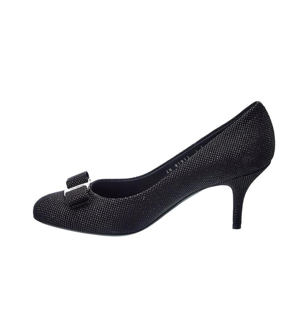 Salvatore Ferragamo Women's 'Carla' 70 Vara Bow Heels Black