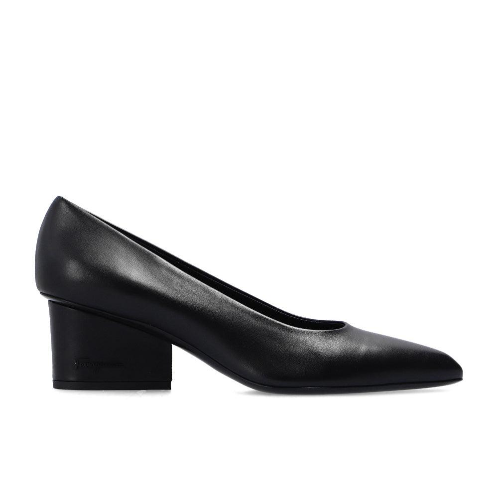 Salvatore Ferragamo Women's Velia 55 Leather Pump Heels in Black