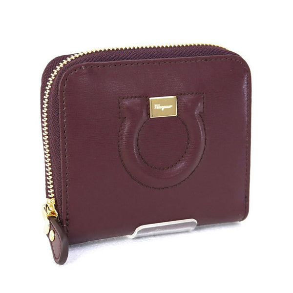 Salvatore Ferragamo Women's Zip Leather Wallet Purple - Year Zero LA