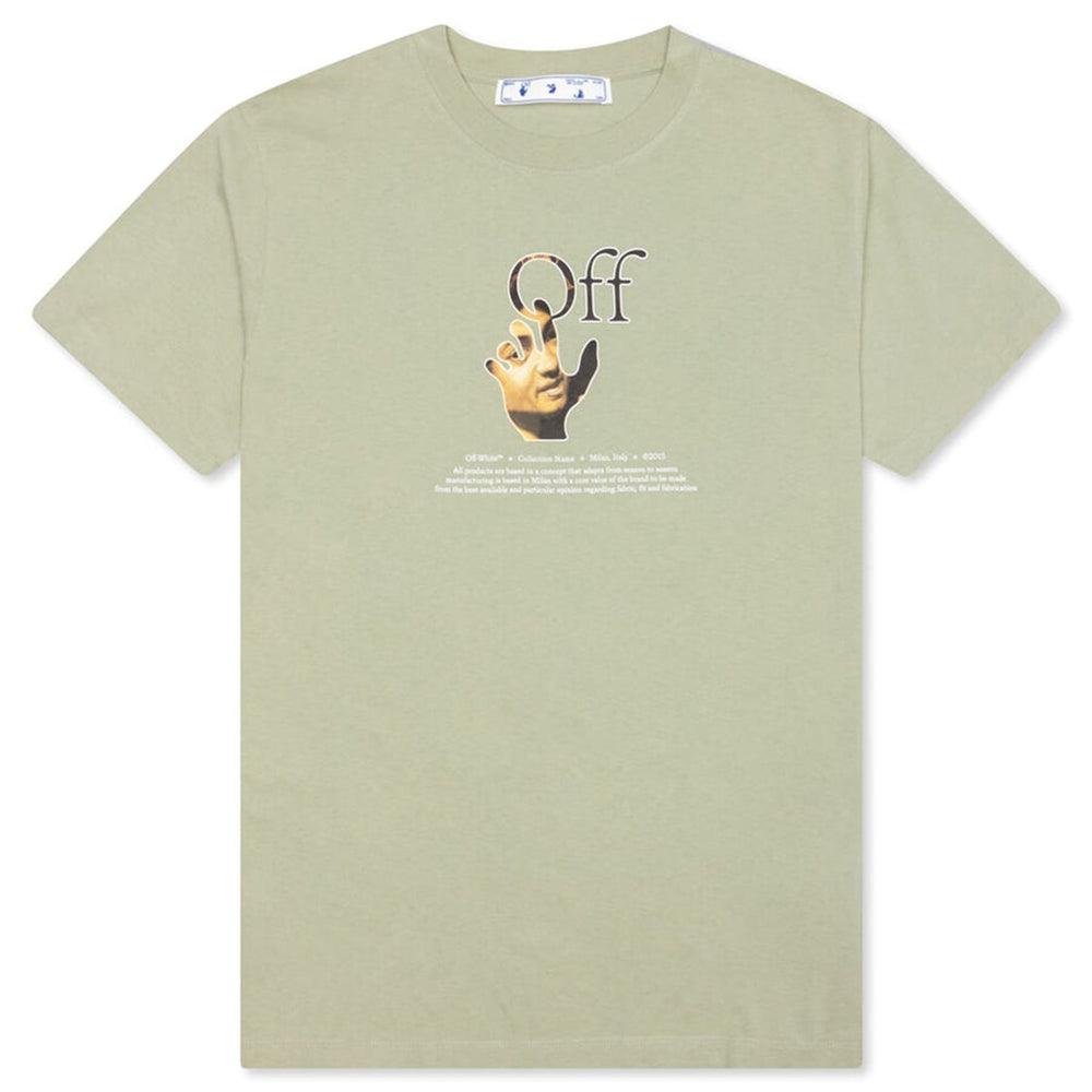 Off-White Men's Caravaggio Hand Abbey Stone T-Shirt Neutral