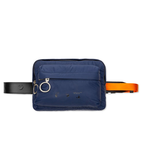 Off-White Men's Nylon Leather Belt Bag Blue