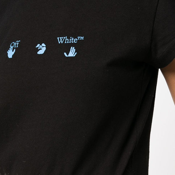 Off-White Women's Swimming Logo Cotton T-Shirt Black Blue