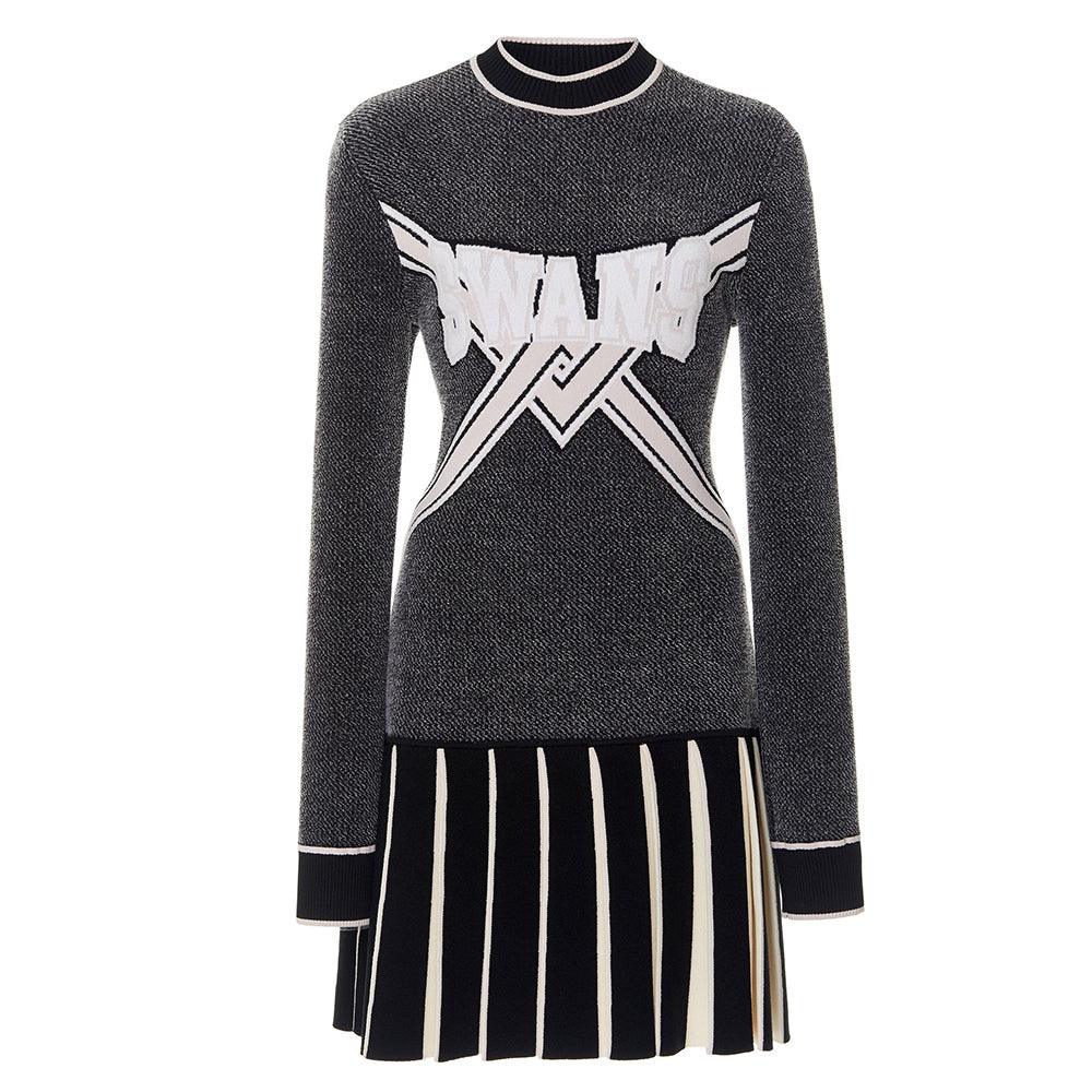 Off-White Women's 'Swans' Knit Dress Black