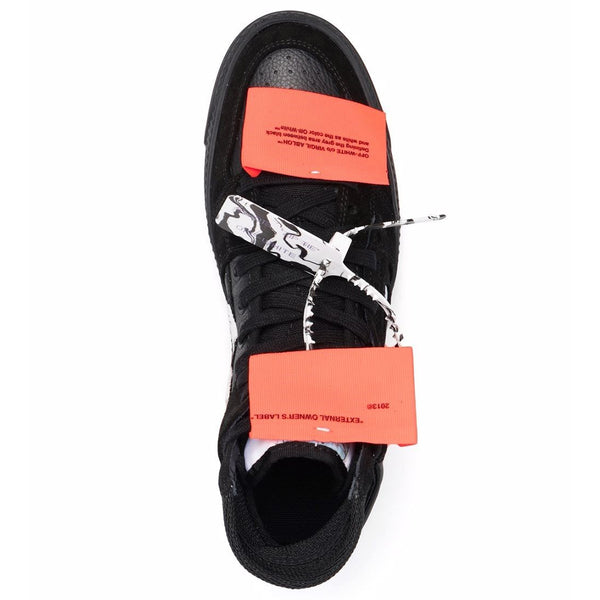 Off-White Women's Court 3.0 High Top Leather Suede Sneakers Black