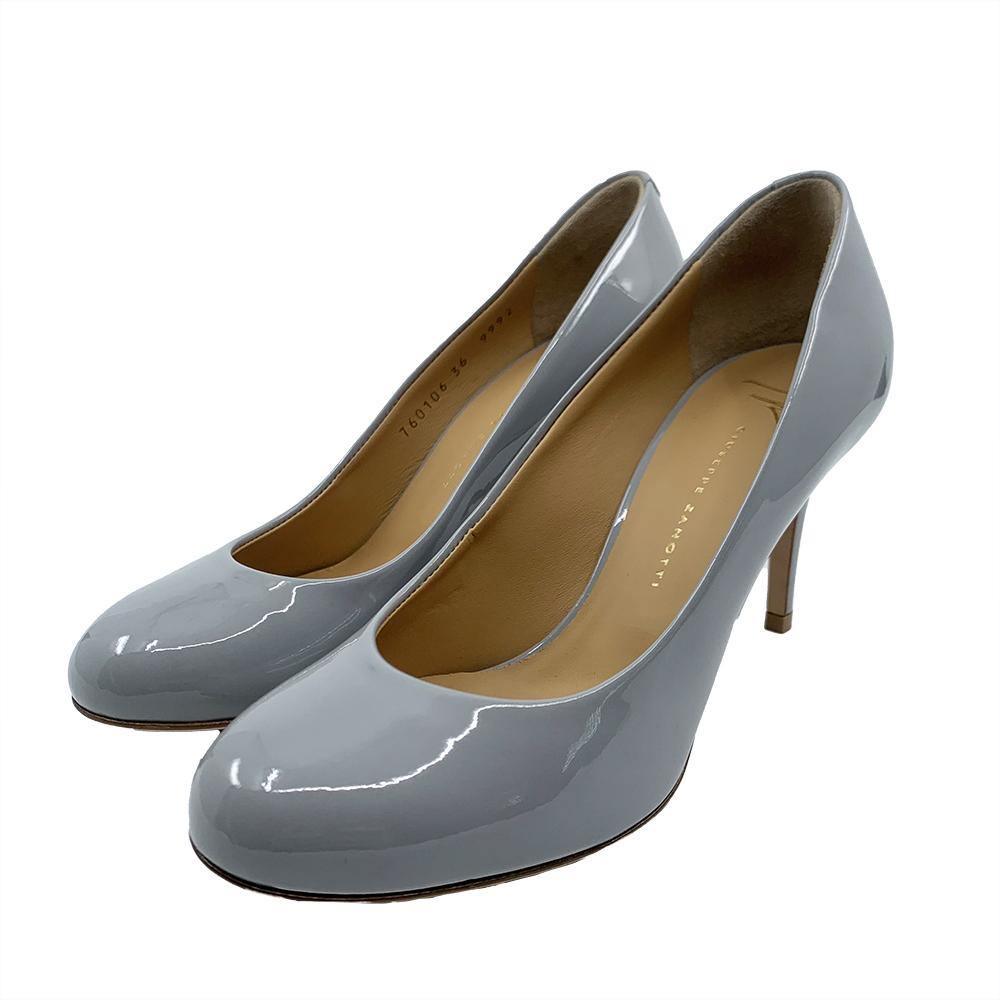 Giuseppe Zanotti Women's Leather Round Toe Pump Grey - Year Zero LA