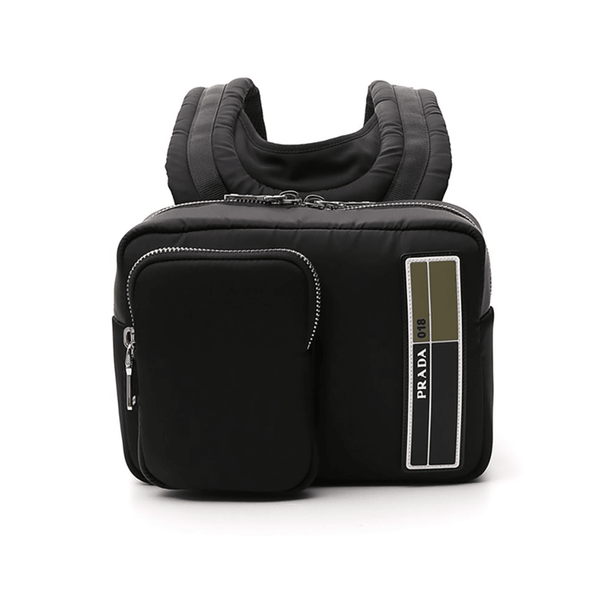 Prada Men's Nylon Small Tech Backpack Black Olive Green - Year Zero LA