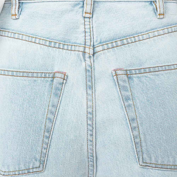 Acne Studios Women's Cotton Log Jeans Light Blue