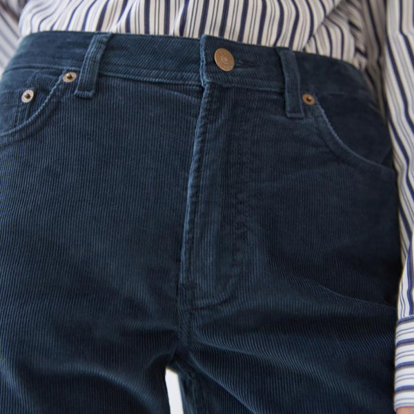 Acne Studios Women's South Corduroy Navy Bla Konst Jeans Pants Navy Blue
