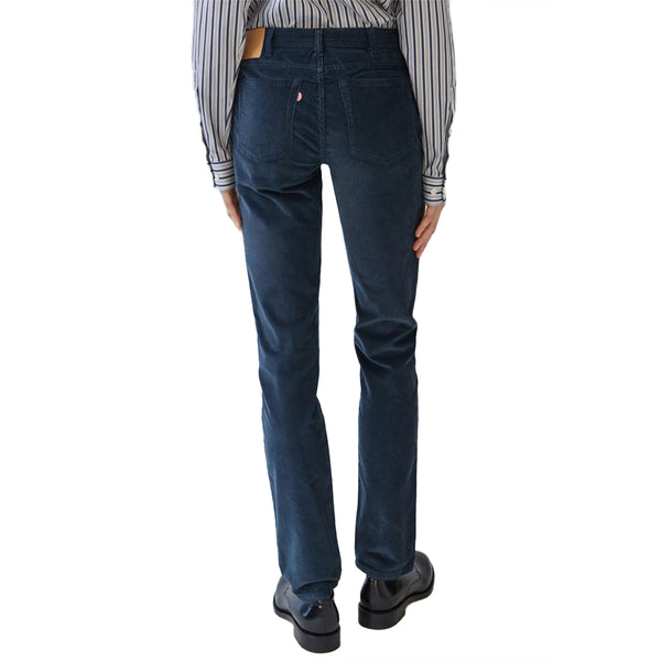 Acne Studios Women's South Corduroy Navy Bla Konst Jeans Pants Navy Blue
