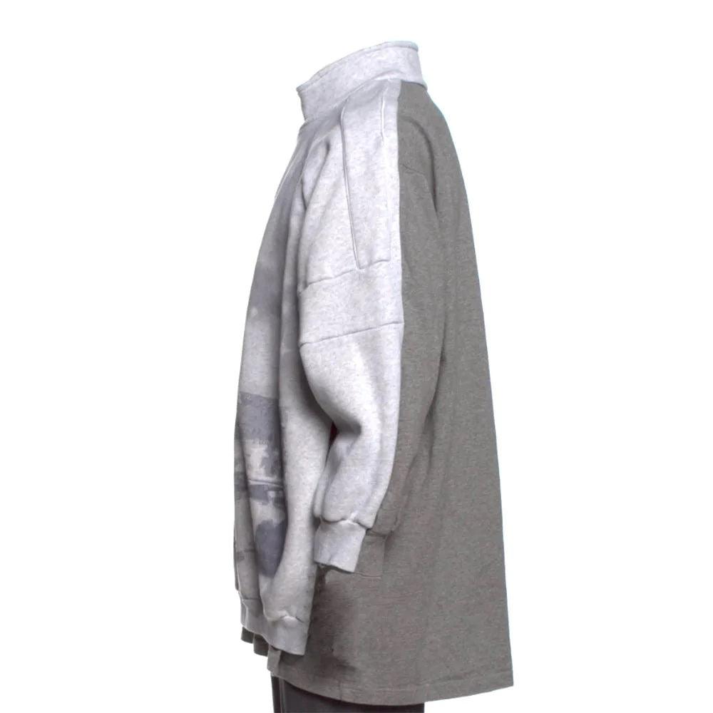 Balenciaga Sudadera híbrida con media cremallera Rainbow Flag para hombre Gris