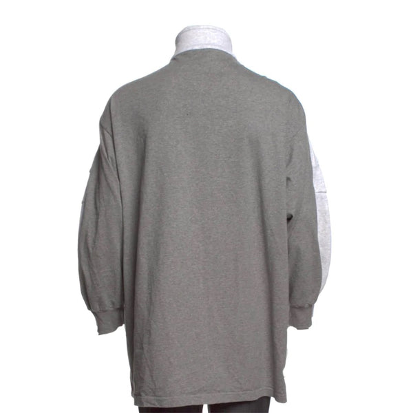 Balenciaga Men's Rainbow Flag Half-Zip Hybrid Sweatshirt Grey
