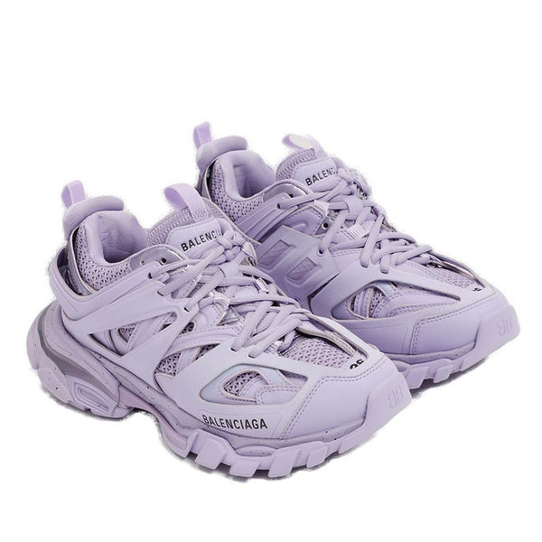 Balenciaga Women's Mesh Track Sneakers in Lilac Purple