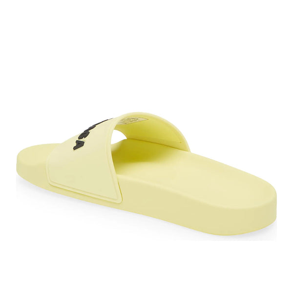 Balenciaga Women's Logo Rubber Pool Slide Sandals in Yellow