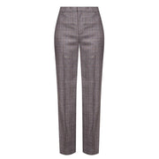 Balenciaga Women's Tartan Wool Pants Trousers Grey - Year Zero LA