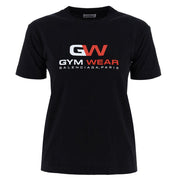 Balenciaga Women's Cotton 'Gym Wear' T-Shirt Black Red