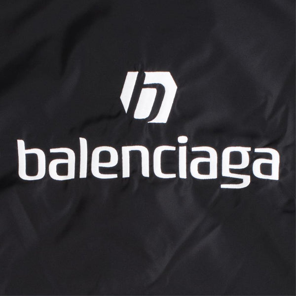 Balenciaga Women's Logo Nylon Rain Jacket Black - Year Zero LA