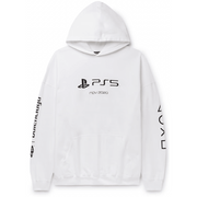 Sudadera con capucha de algodón extragrande unisex Balenciaga x PS5 en blanco