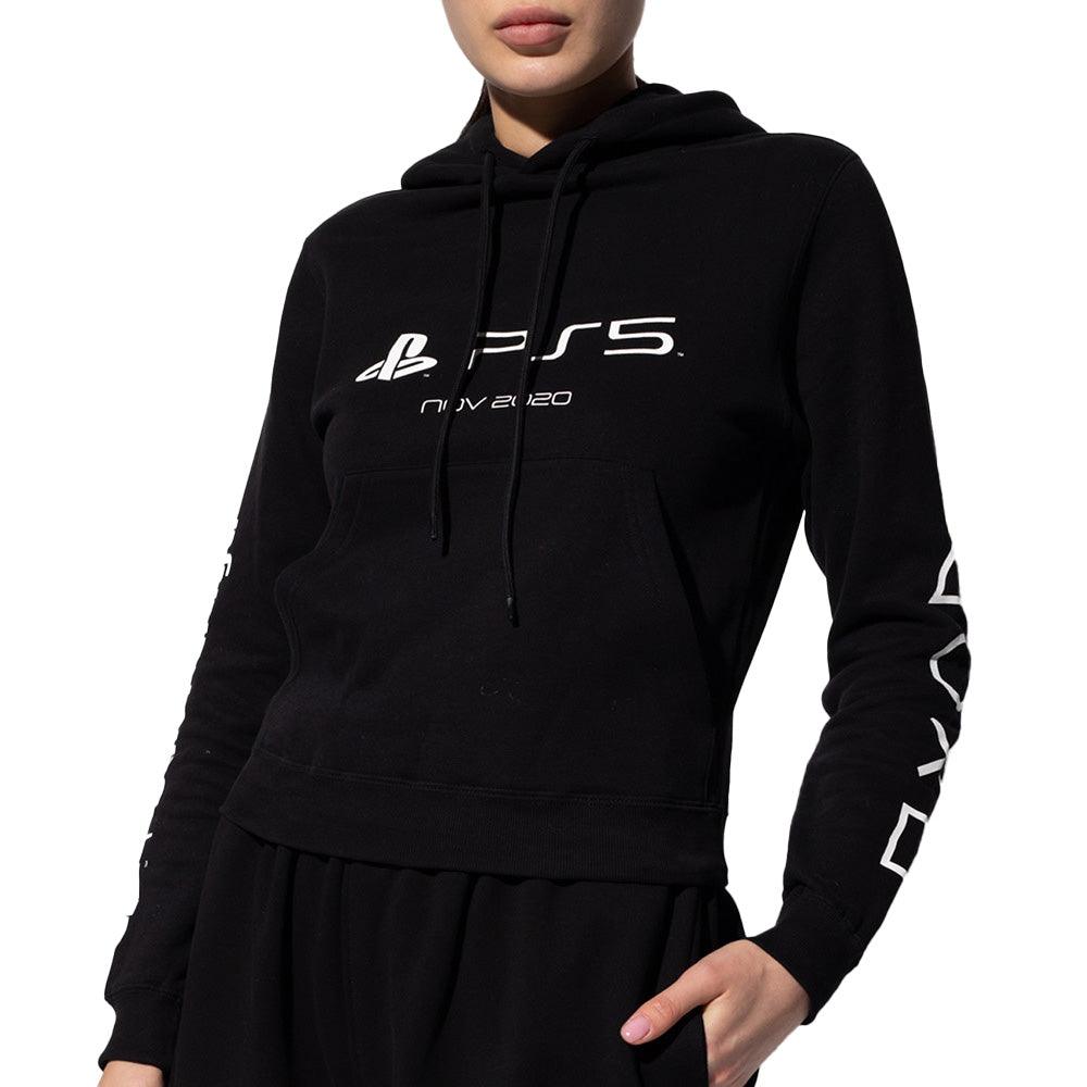 Balenciaga x PS5 Women's Cotton Hoodie Sweatshirt in Black