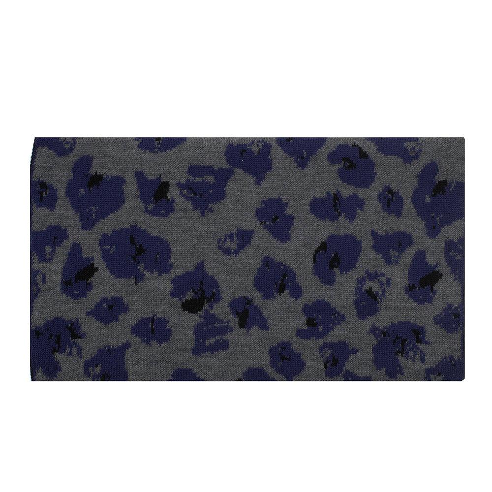 Lanvin Unisex Virgin Wool Scarf Olive Green Navy Blue Camouflage