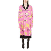 Balenciaga Minivestido floral reversible de jacquard para mujer en rosa y negro