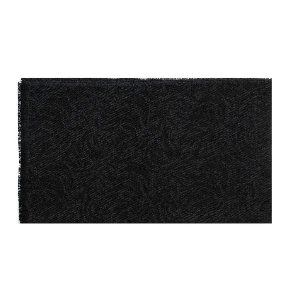Lanvin Women's Wool Jacquard Tonal Animal Print Scarf Black