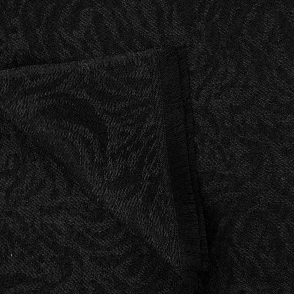 Lanvin Women's Wool Jacquard Tonal Animal Print Scarf Black
