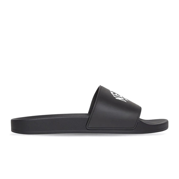 Balenciaga Women's Cities New York Pool Rubber Slide Sandals in Black