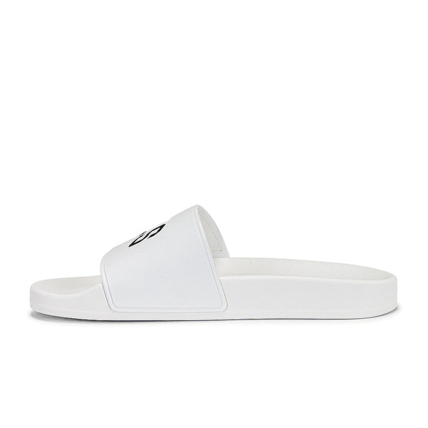 Balenciaga Women's Cities Paris Pool Rubber Slide Sandals in White