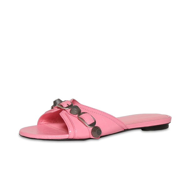 Balenciaga Women's 'Cagole' Leather Sandal in Pink