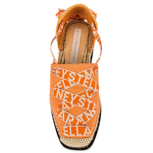 Stella McCartney Women's Elyse Gaia Platform Wedge Sneaker in Orange