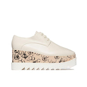 Stella McCartney x Disney Zapatilla deportiva con cuña y plataforma 'Mickey' Elyse para mujer en marfil claro