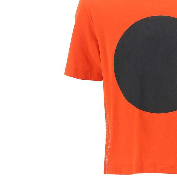 Moncler Craig Green Men's Distress Flag Print Cotton T-Shirt Orange