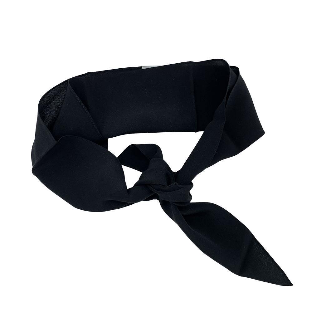 Chloe Women's Silk Neck Scarf Black - Year Zero LA