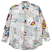 Comme Des Garcons Shirt x Kaws Men's Reverse Printed Dress Shirt White Pink