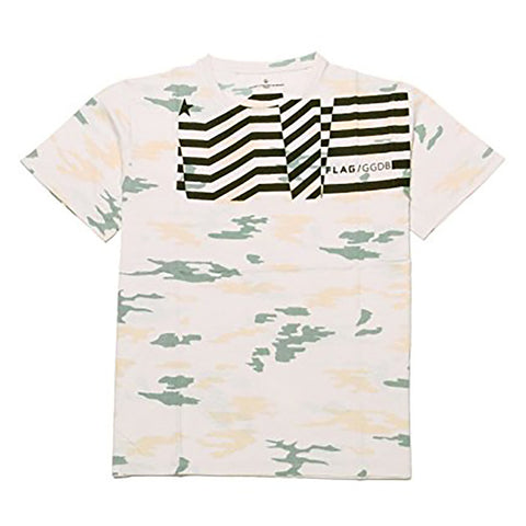 Golden Goose Men's GGDB Flag Camouflage Graphic T-Shirt in Cream