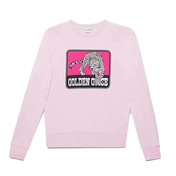 Golden Goose Women's Cotton Jaguar Graphic Crewneck Sweatshirt in Pink