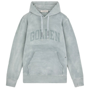 Golden Goose Men's Miami Journey Sweatshirt Regular Cool Grey Hoodie Men