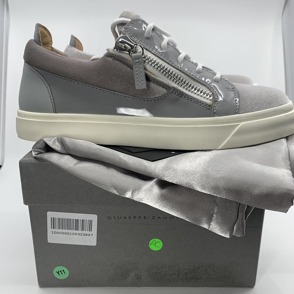 Giuseppe Zanotti Women's Double Side Zip Sneaker Suede Grey - Year Zero LA