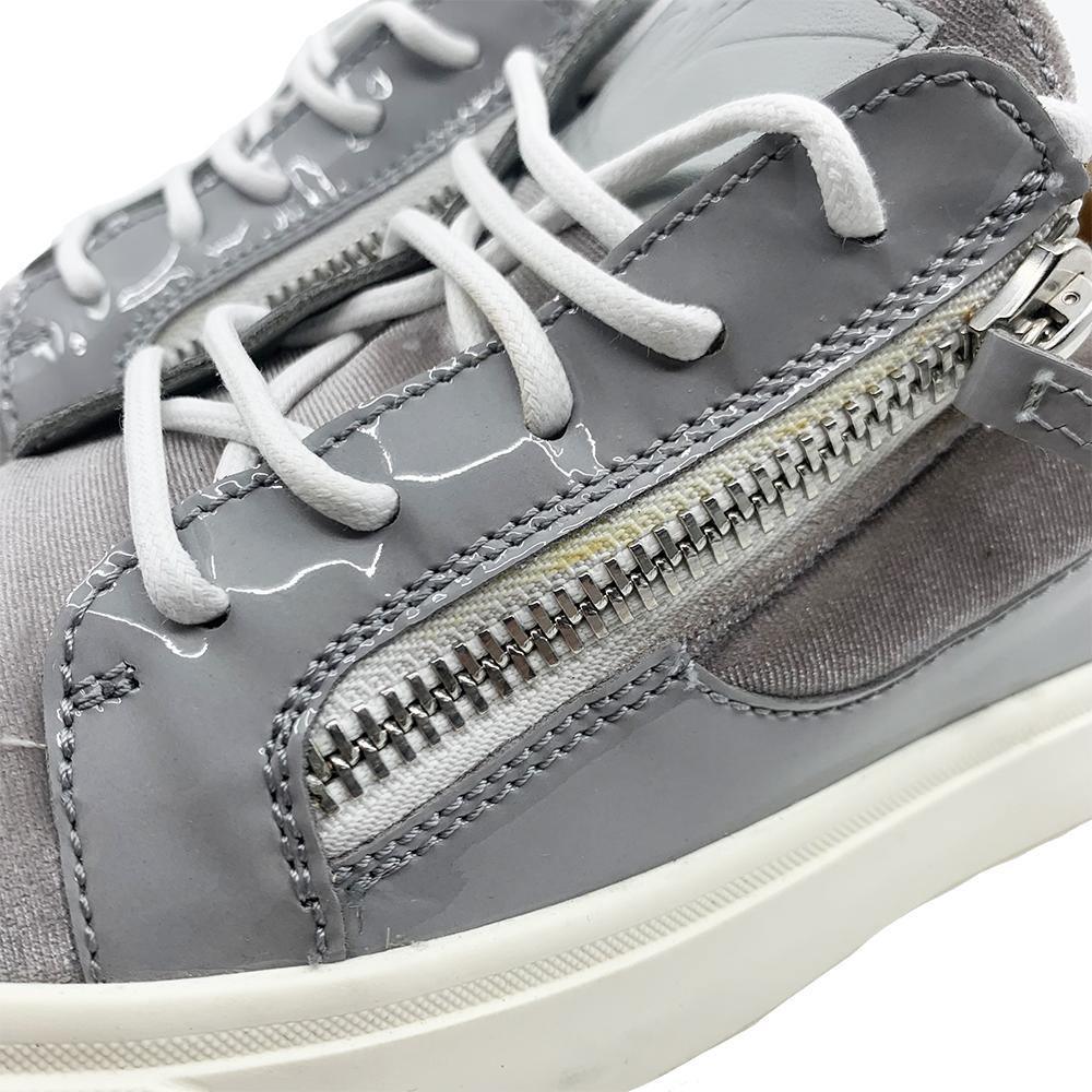 Giuseppe Zanotti Women's Double Side Zip Sneaker Suede Grey - Year Zero LA