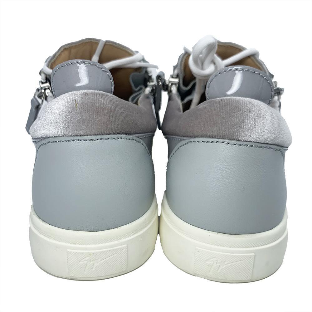 Giuseppe Zanotti Women's Double Side Zip Sneaker Suede Grey - Year Zero LA