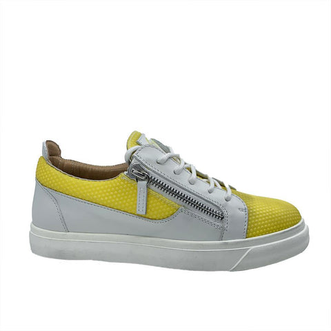 Giuseppe Zanotti Women's Double Side Zip Sneaker Yellow - Year Zero LA