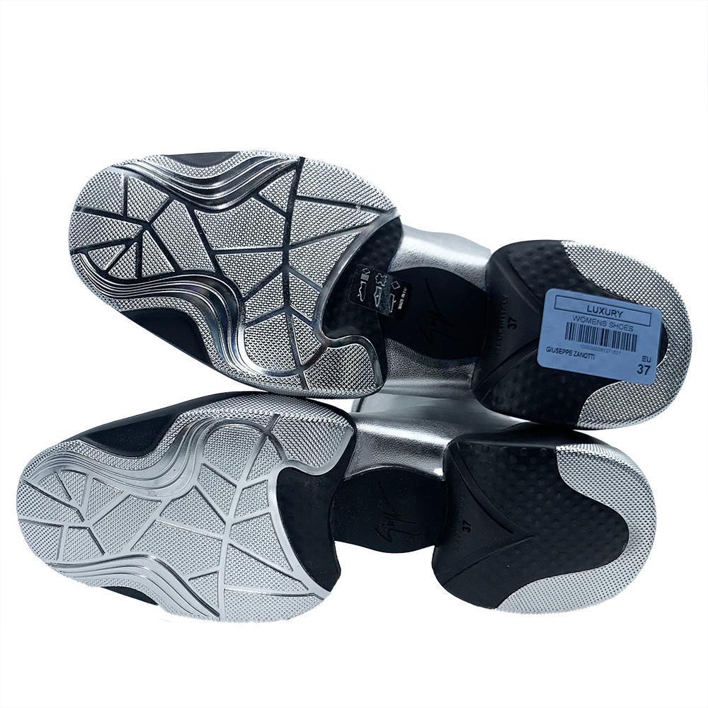 Giuseppe Zanotti Women's Light Jump High Top Sneaker Silver - Year Zero LA