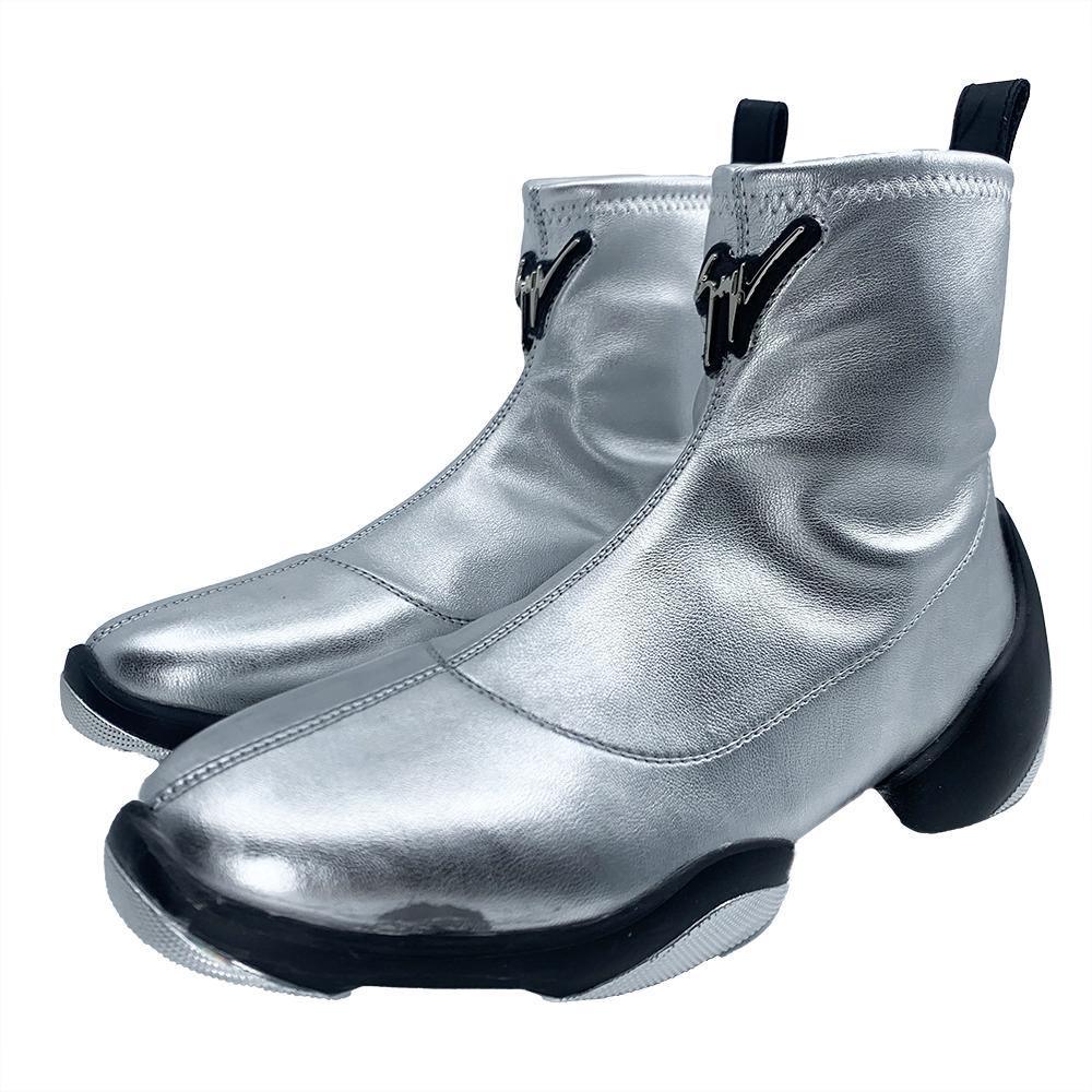 Giuseppe Zanotti Women's Light Jump High Top Sneaker Silver - Year Zero LA