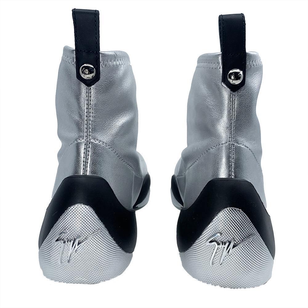 Giuseppe Zanotti Women's Light Jump High Top Sneaker Silver - Year Zero LA