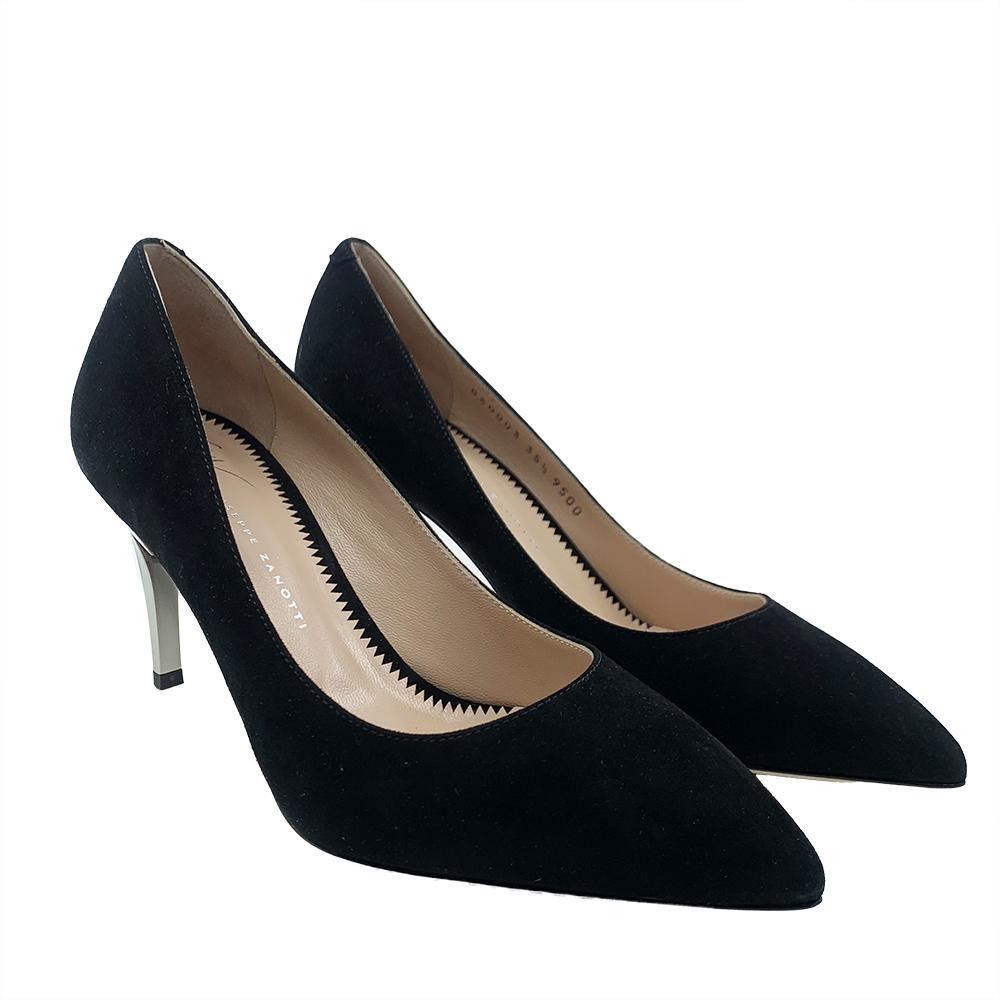 Giuseppe Zanotti Women's Suede Lightning Heels Black - Year Zero LA
