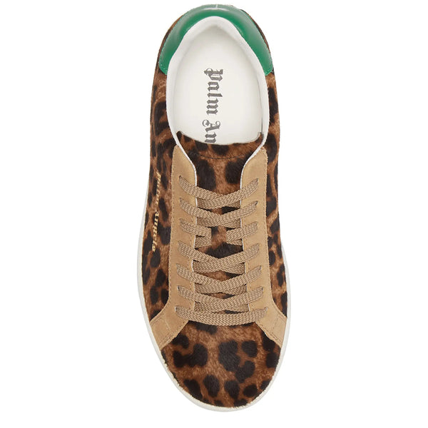 Palm Angels Women's Leopard Print Genuine Calf Hair Sneaker