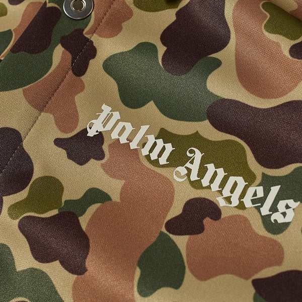 Palm Angels Men's Polyester Camouflage Track Shirt Green