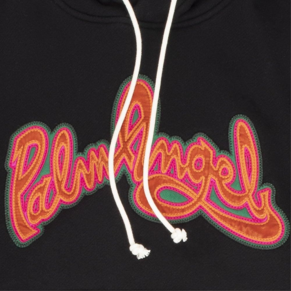 Palm Angels Men's Cotton Seasonal Logo Hoodie Sweatshirt Black